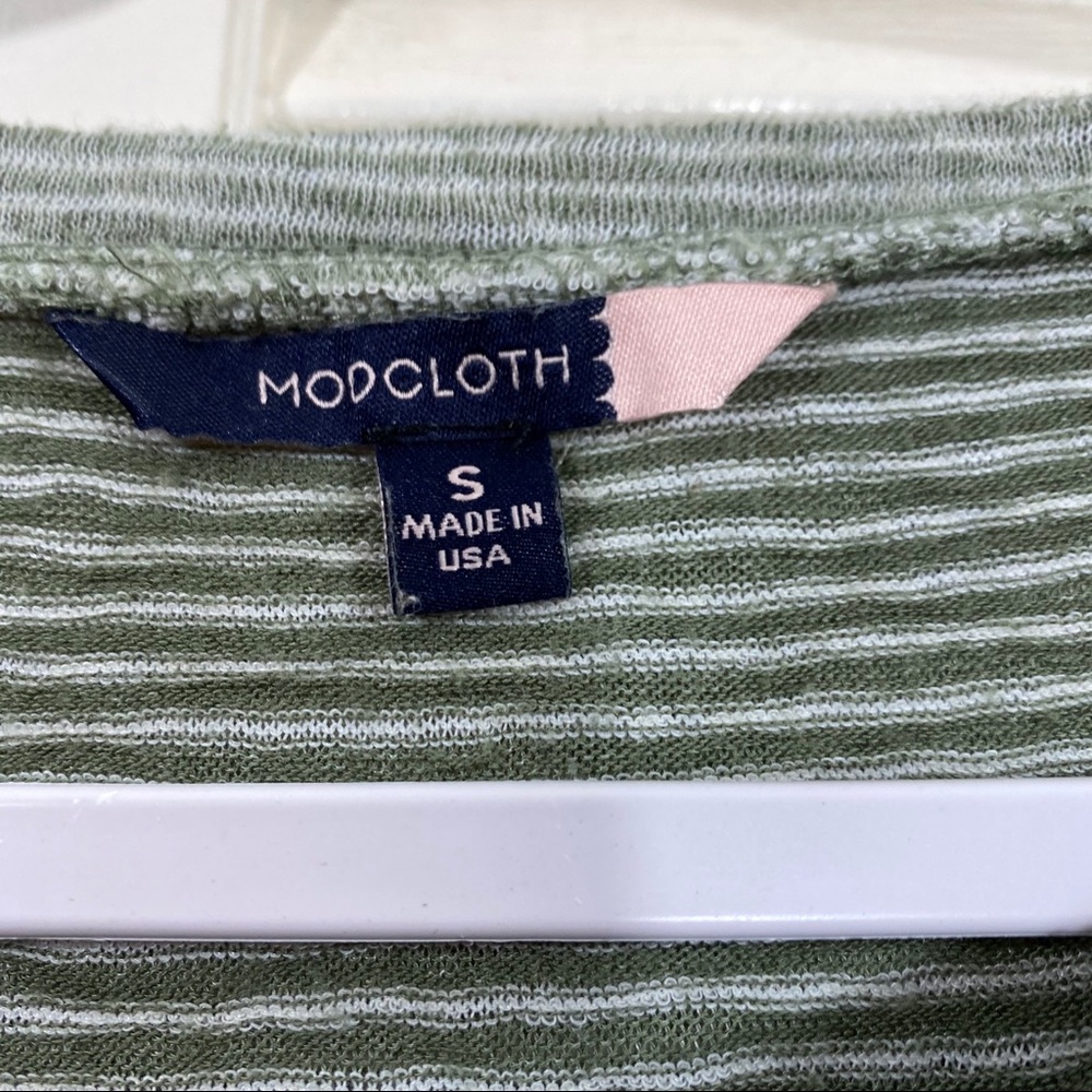 ModCloth Striped Ruffle Wrap Top - Picture 3 of 5